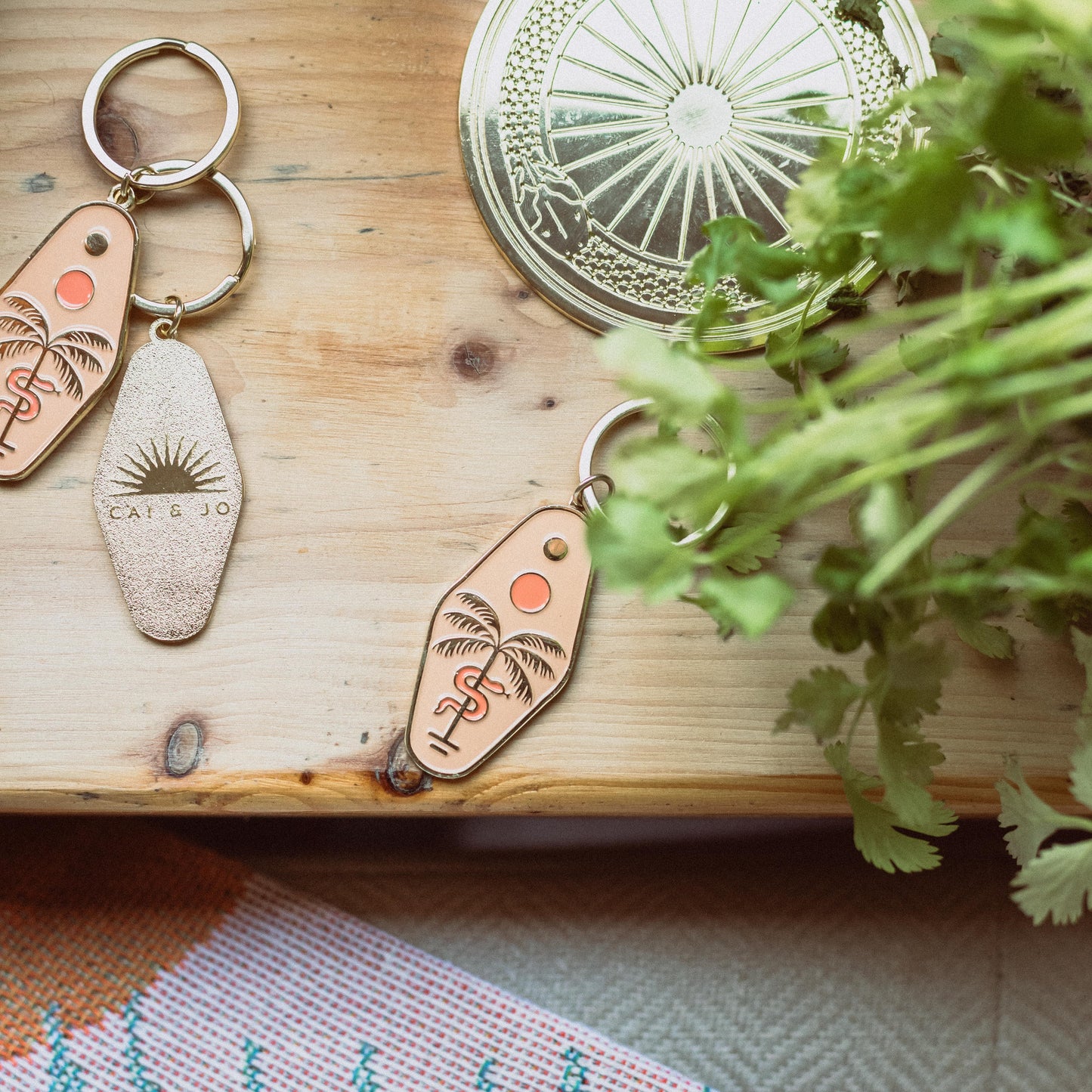 Serpent Enamel Keychain