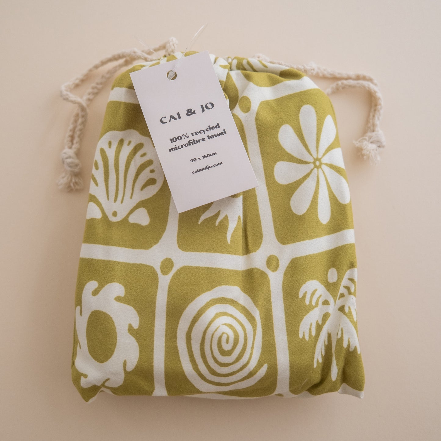 Microfibre Sun Towel in Chartreuse