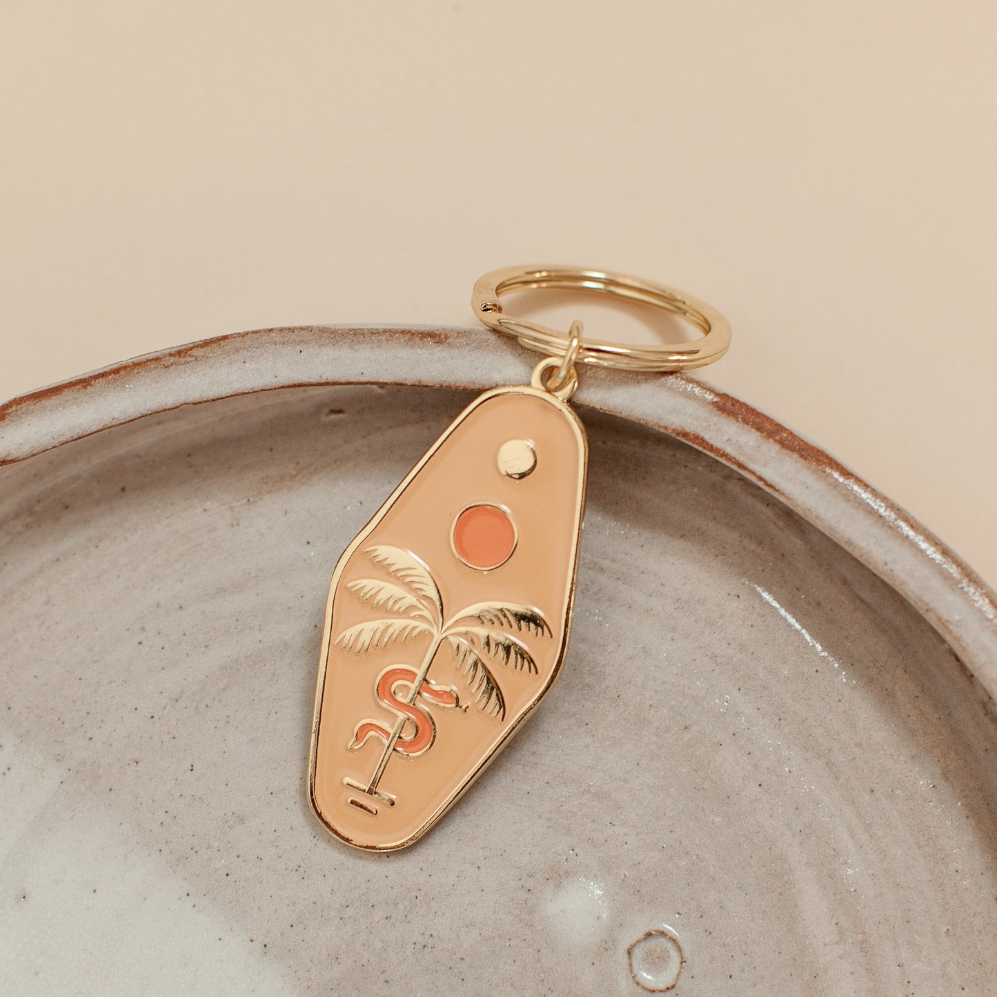 Serpent Enamel Keychain