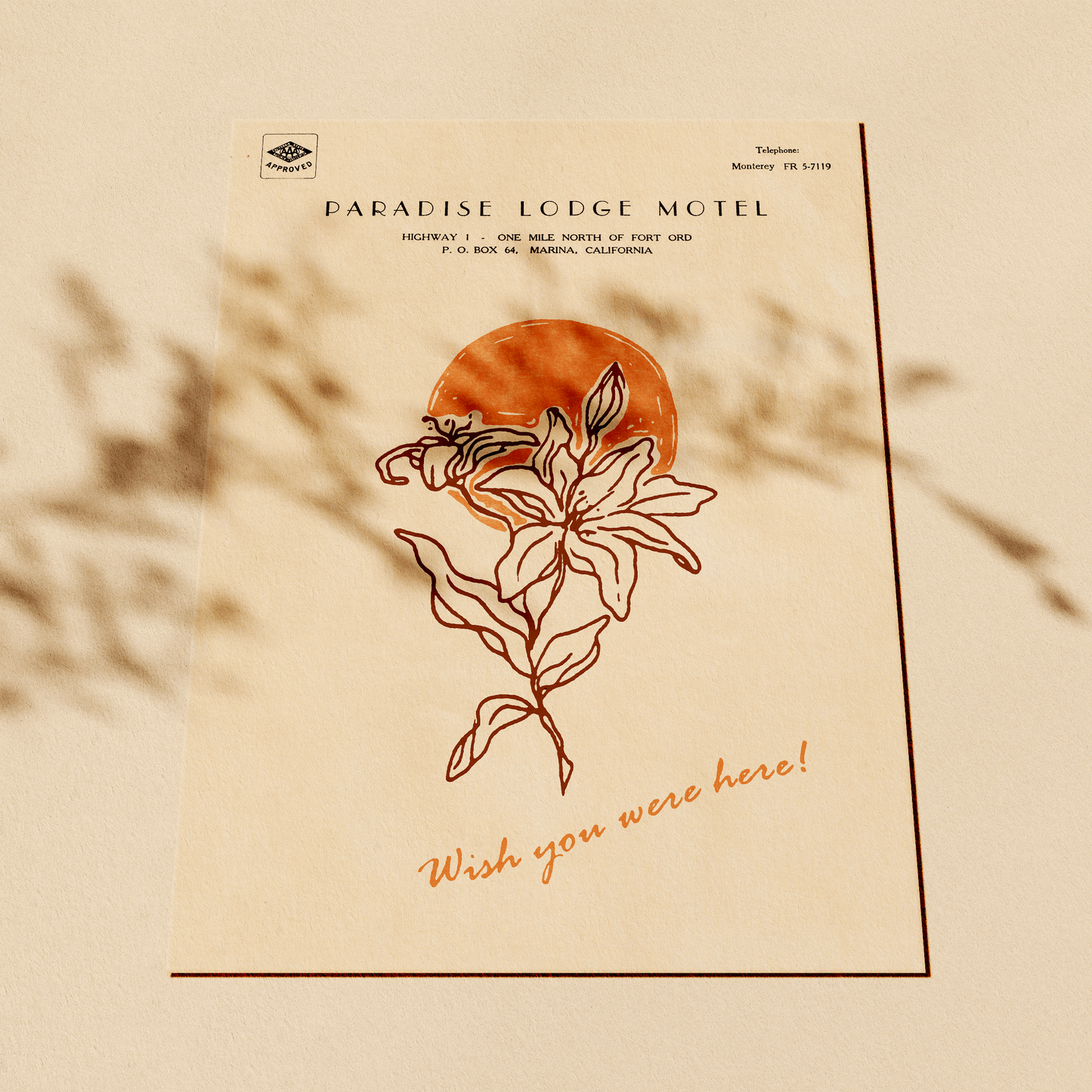 Wish you were here print