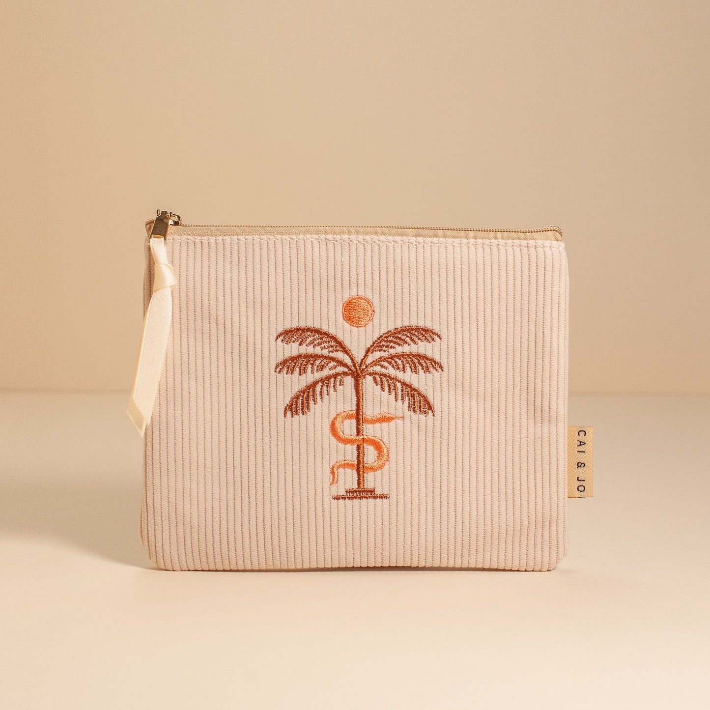 Corduroy Pouch in Stone