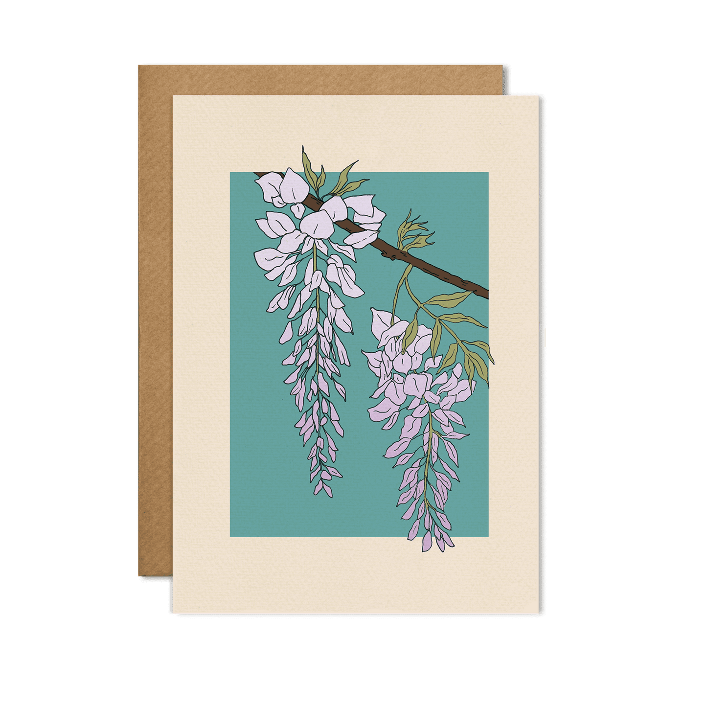 Wisteria Drawing Plain Greetings Card