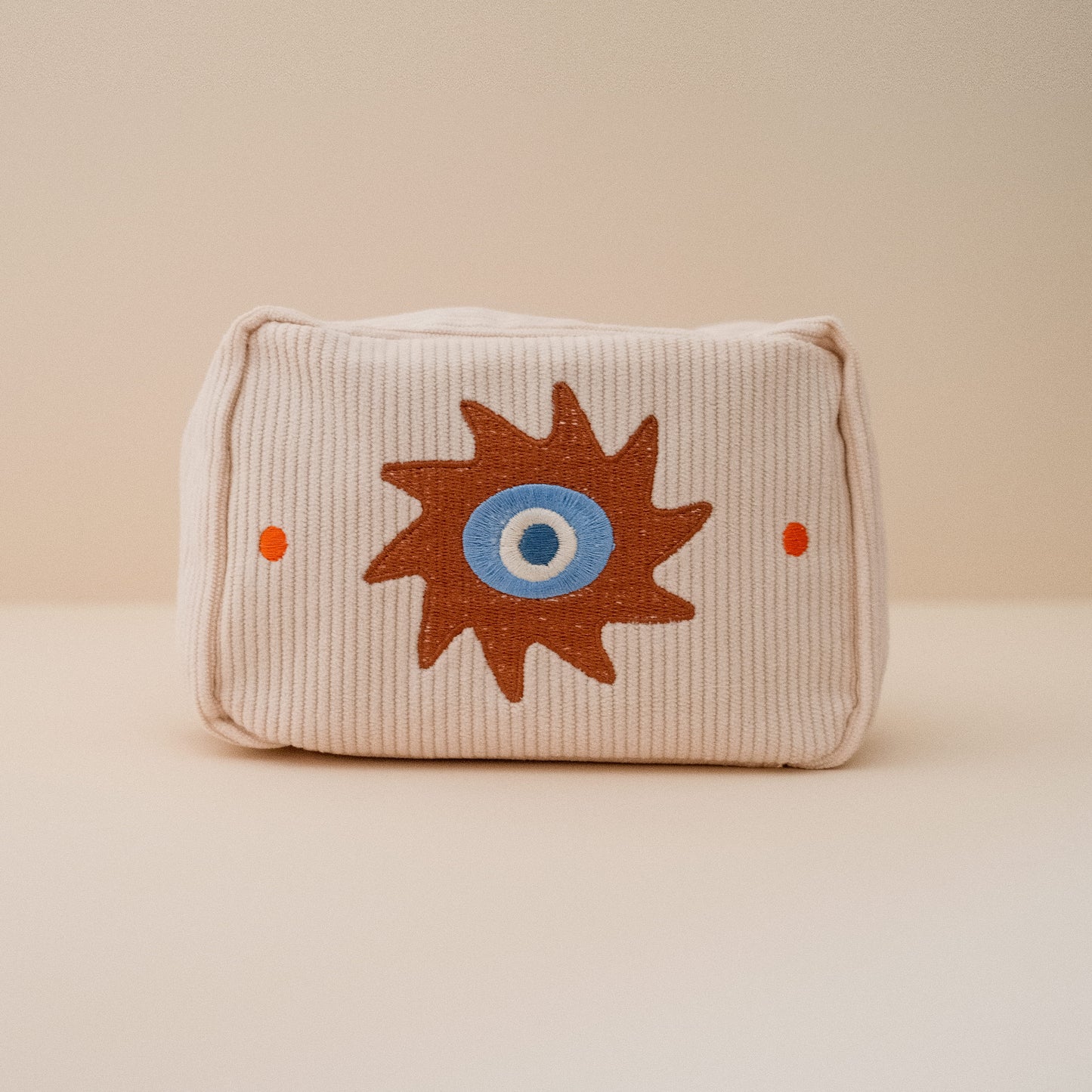 Corduroy Makeup Bag in Seashell