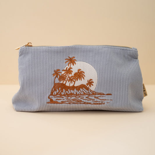 Medium Corduroy Pouch in Sky Blue