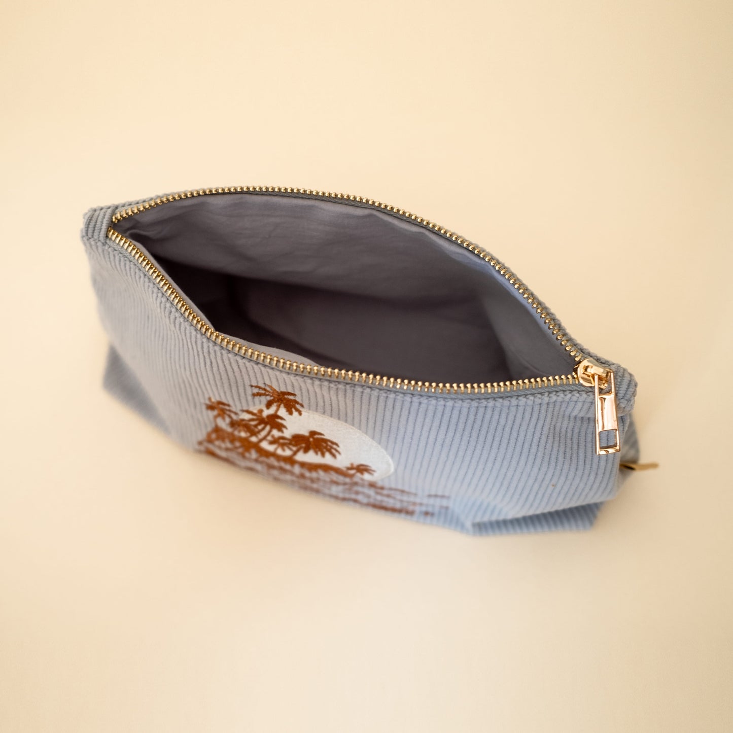 Medium Corduroy Pouch in Sky Blue