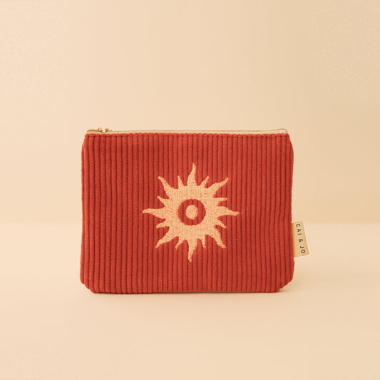 Corduroy Pouch in Rust