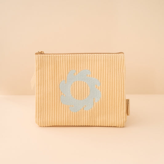 Corduroy Pouch in Butter Yellow