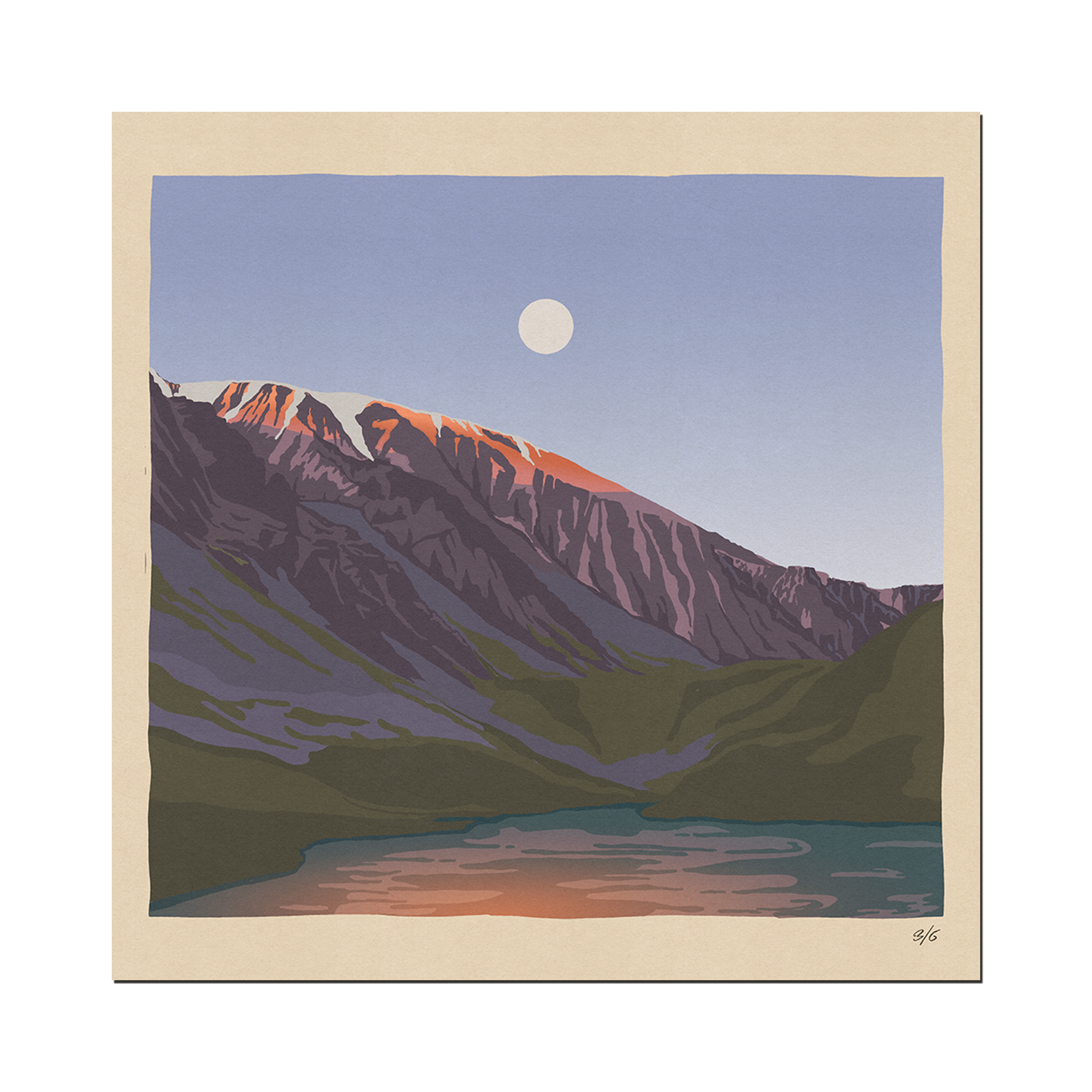 First light over the lake print