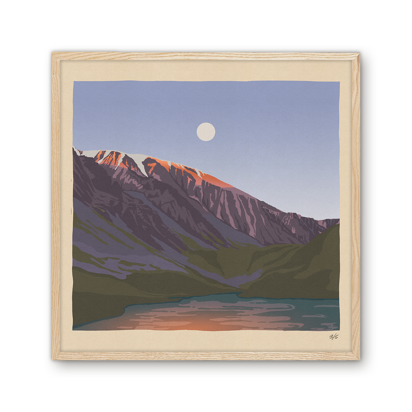First light over the lake print