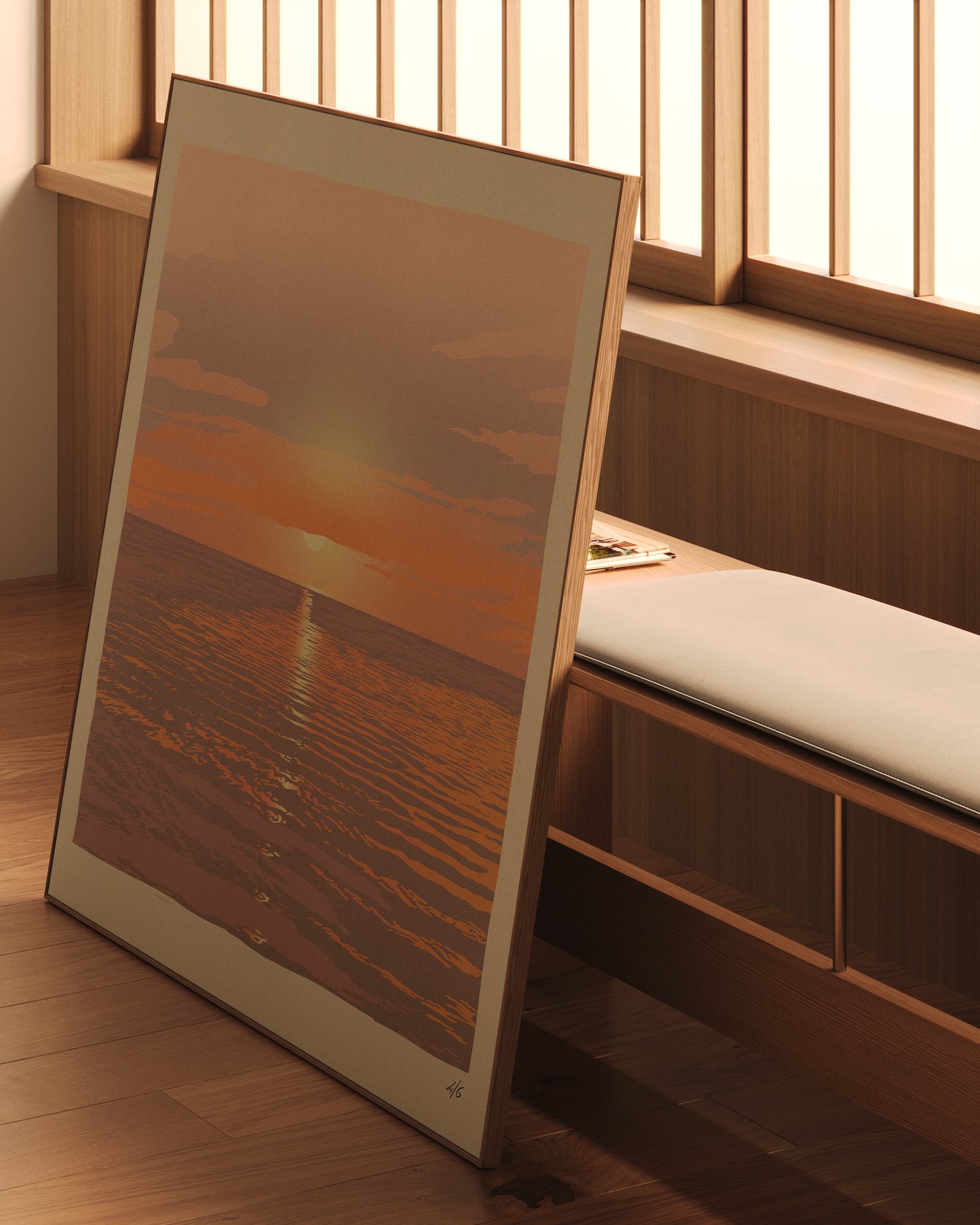 Sunrise at sea print