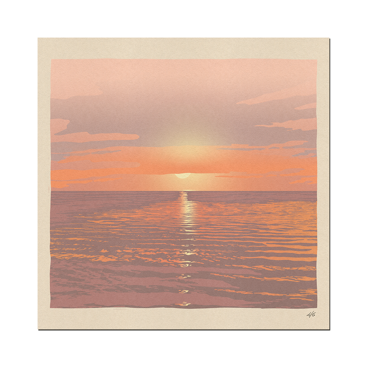 Sunrise at sea print