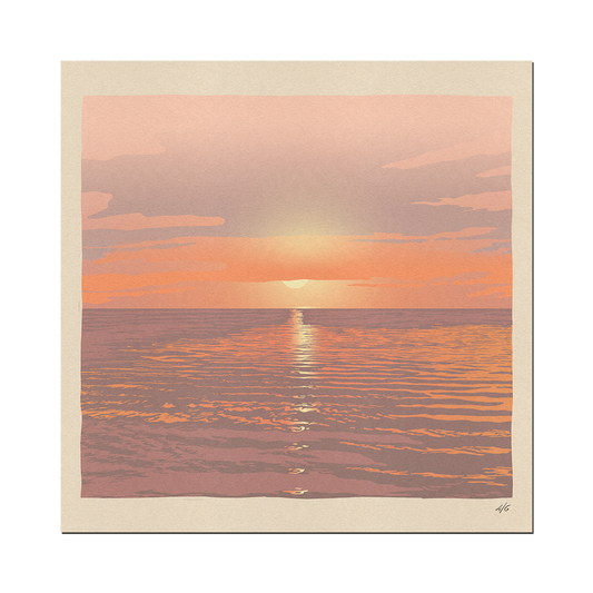 Sunrise at sea print