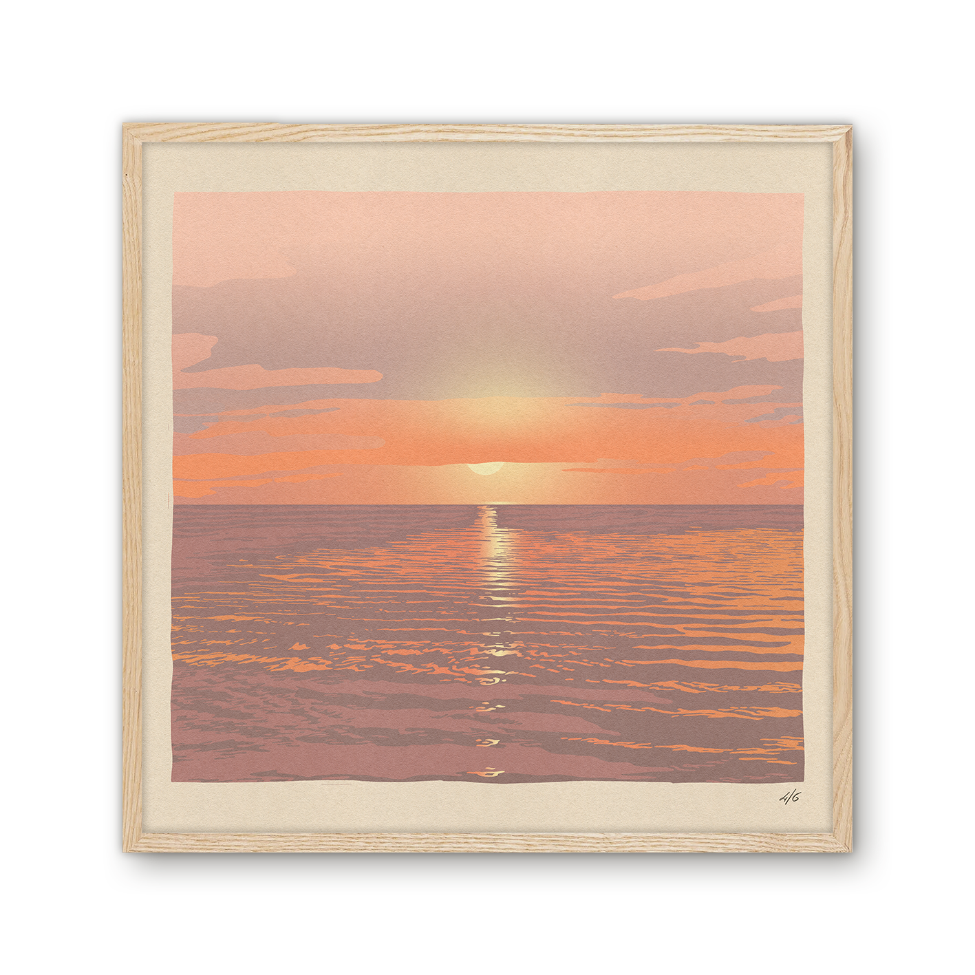 Sunrise at sea print