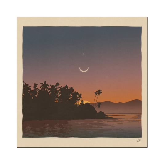 Sundown on the islands print