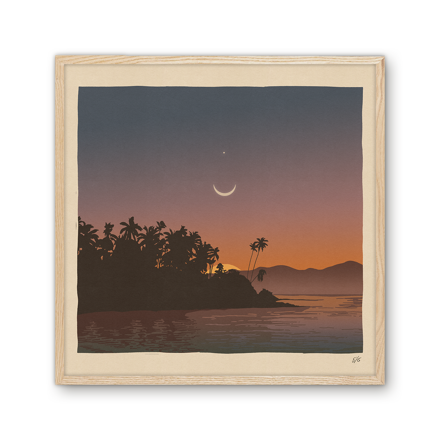 Sundown on the islands print