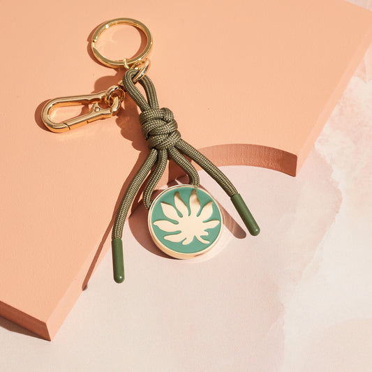 Leaf Bag Charm Keychain