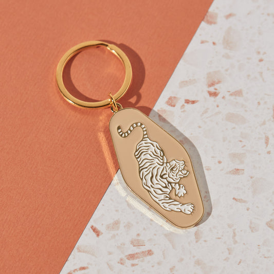 Tiger Enamel Keychain