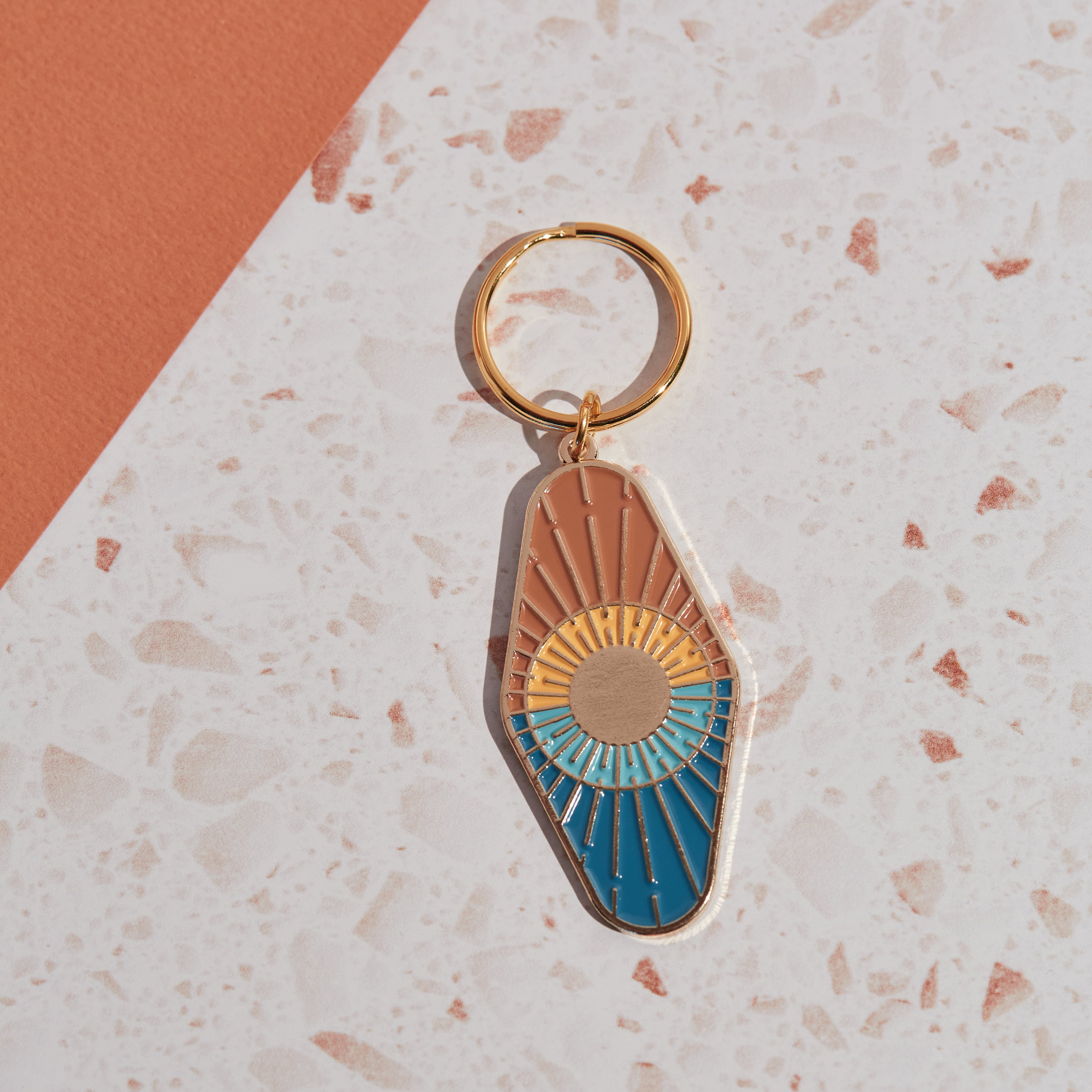 Sun and Sea Enamel Keychain – cai & jo