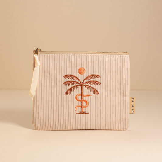 Corduroy Pouch in Stone