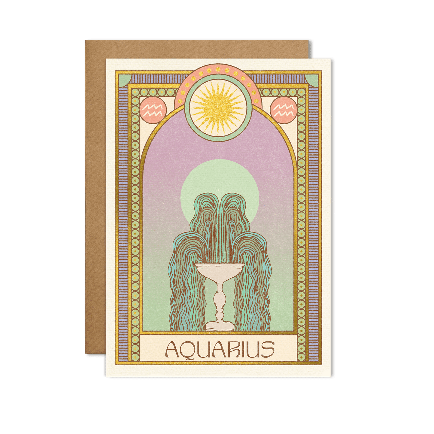 Aquarius Zodiac Card