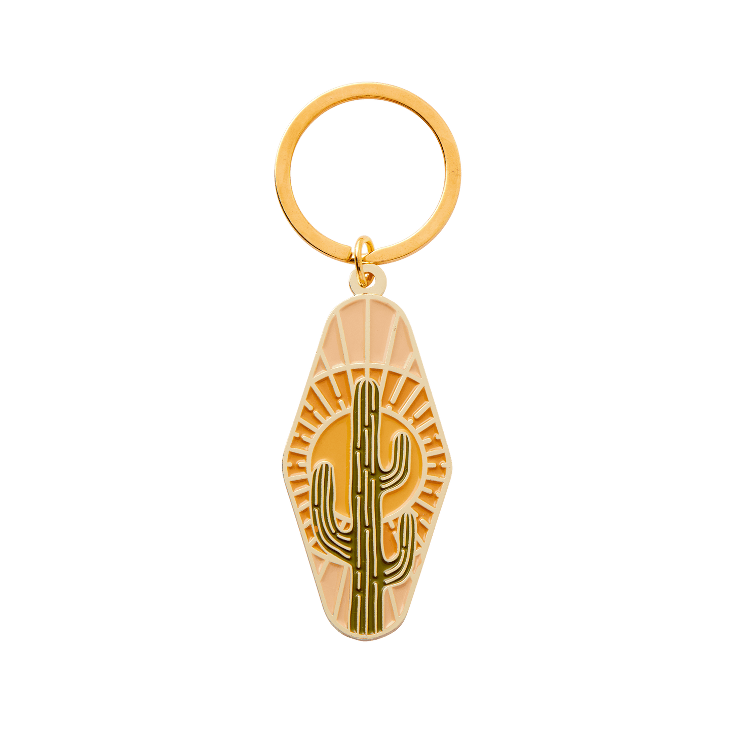 Cactus Enamel Keychain