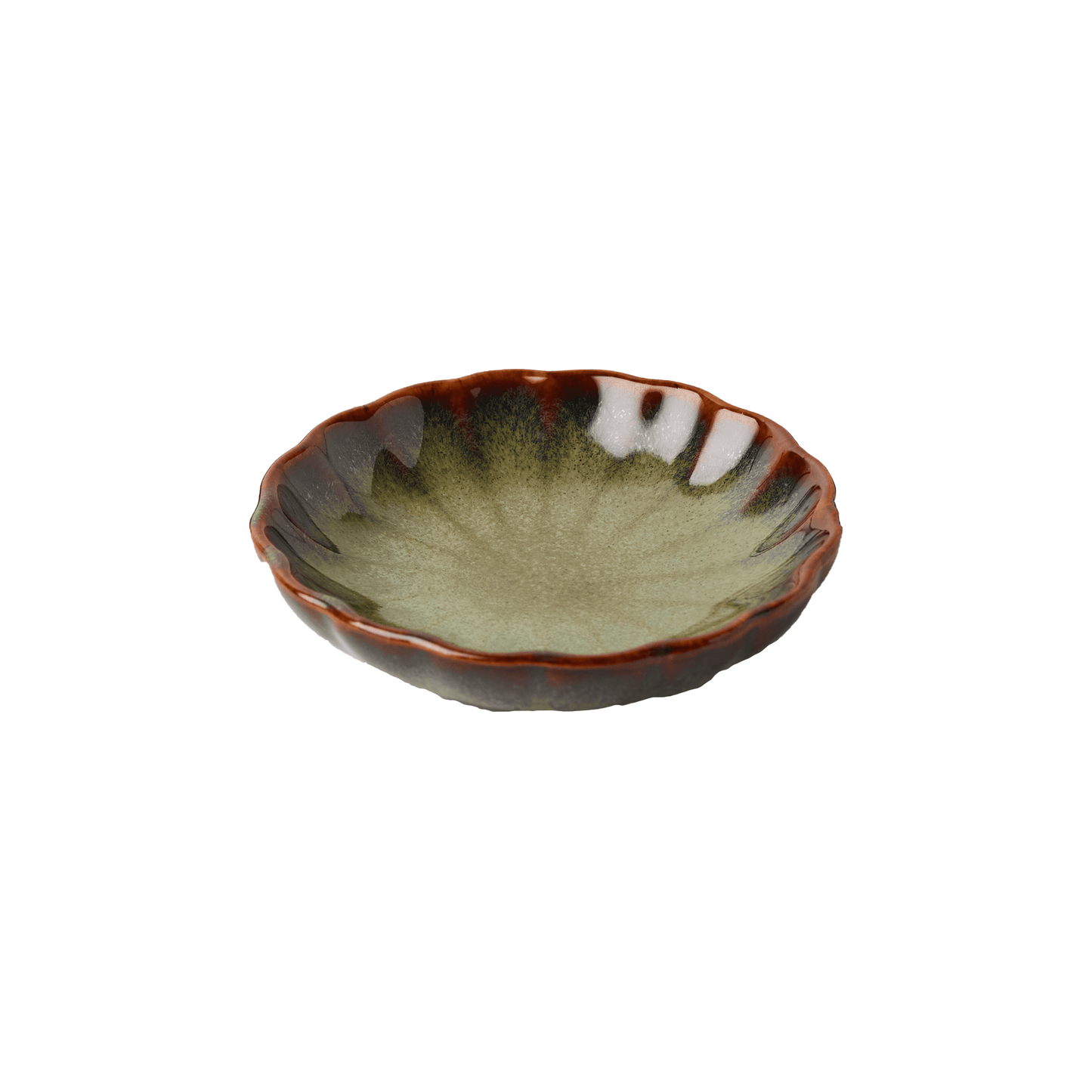 Ceramic Trinket Dish in Olive