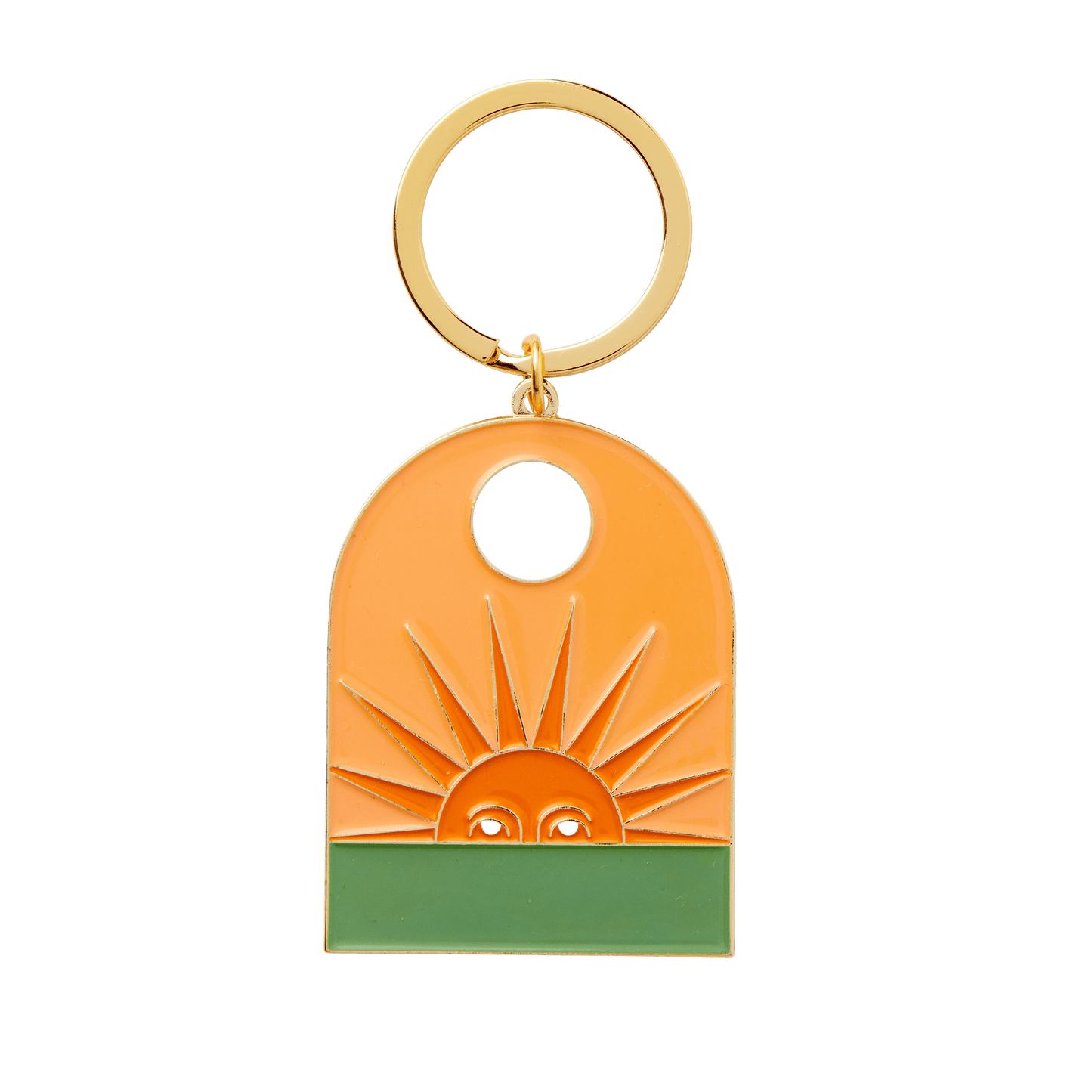 Setting Sun Enamel Keychain