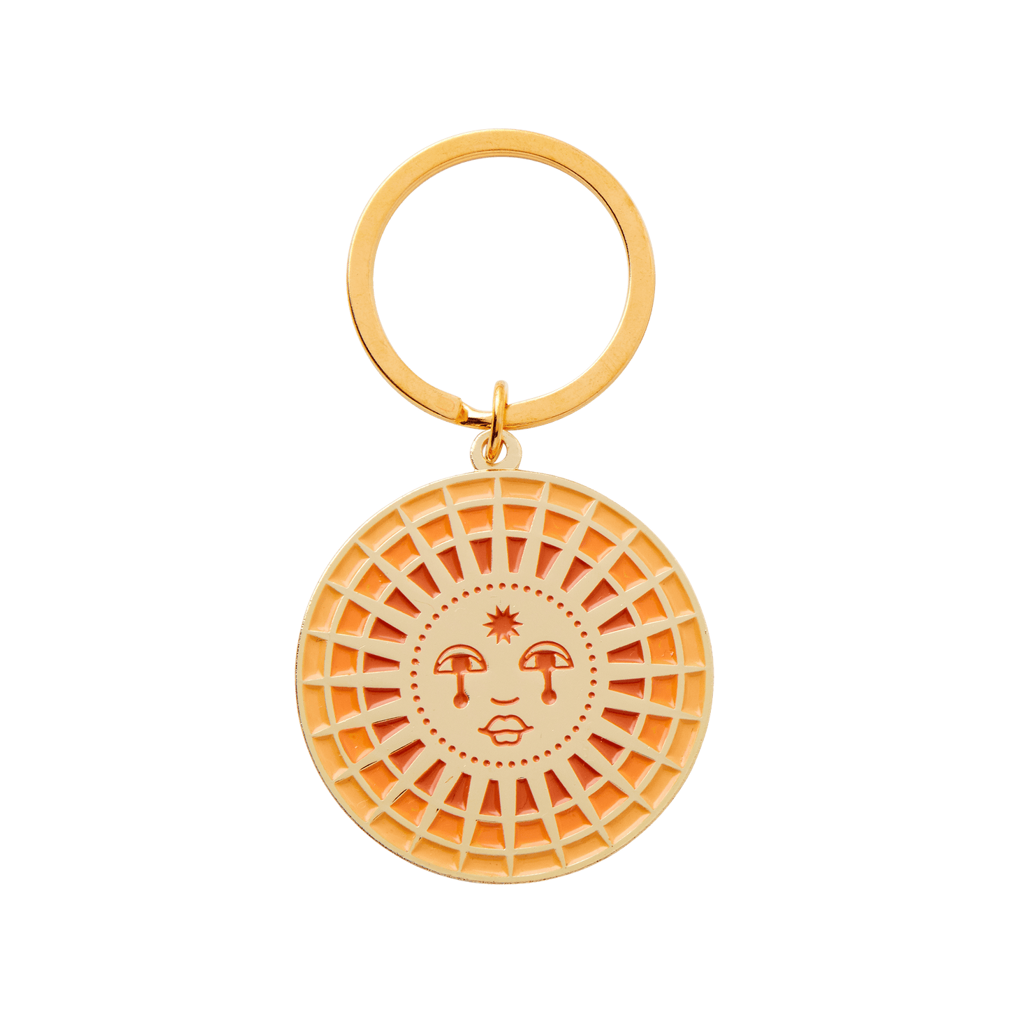 Sun Enamel Keychain