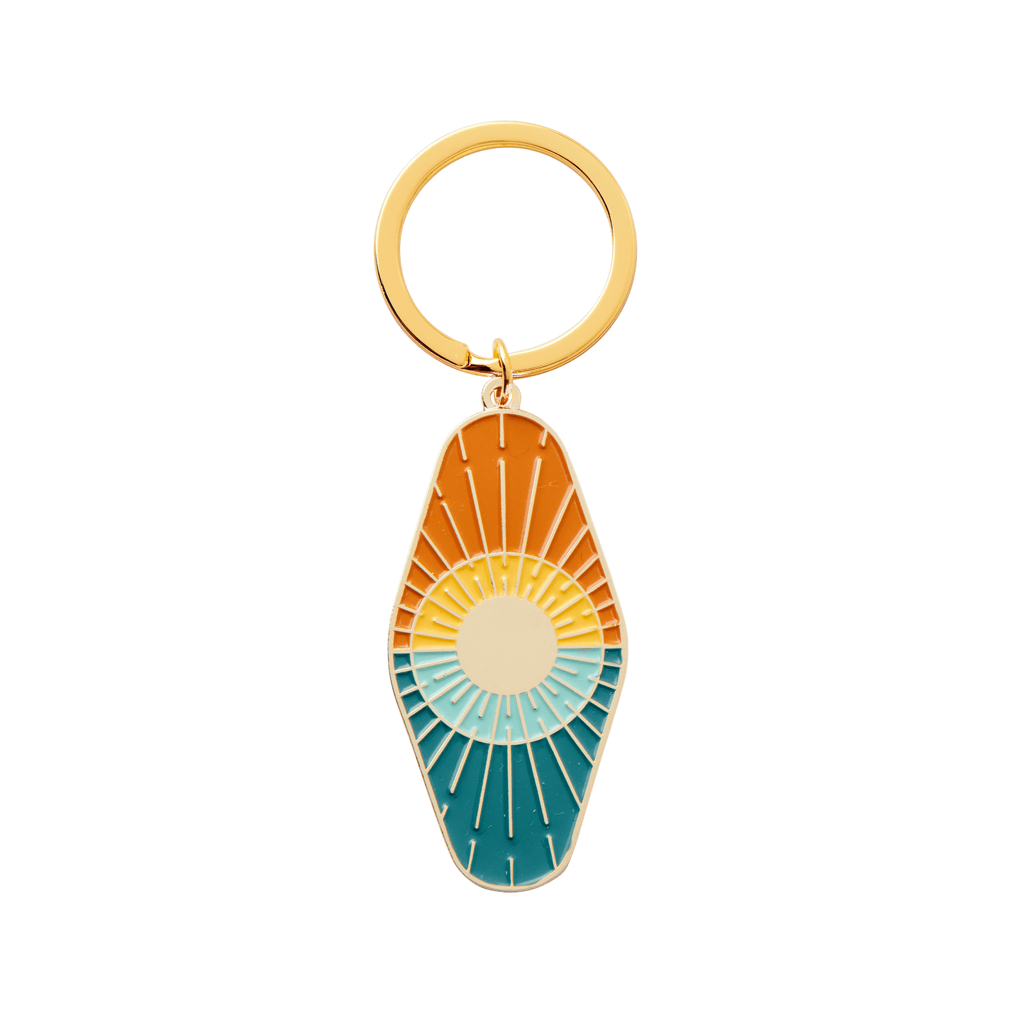 Sun and Sea Enamel Keychain