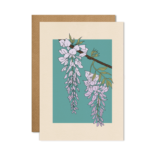 Wisteria Drawing Plain Greetings Card